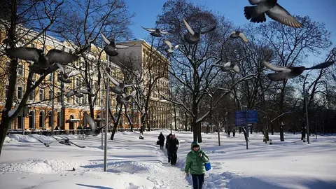 La mayor nevada en 200 años cubre Moscú