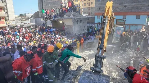 Derrumbe de edificio en Nairobi, Kenia