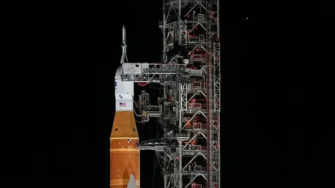 La NASA prueba el tanque de combustible del cohete Artemis