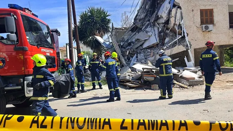 Derrumbe en Limassol: Trabajo de Rescate en Marcha