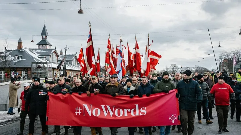 Veteranos daneses marchan en Copenhague