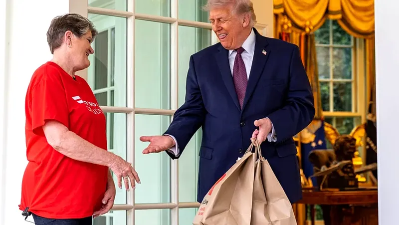 Trump utiliza McDonald's para promover rebajas fiscales en propinas