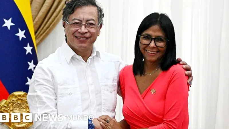 Visita de Gustavo Petro a Delcy Rodríguez en Caracas
